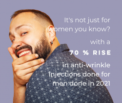 a 70% increase in men having anti-wrinkle injections in 2021